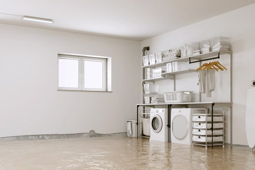 flooded basement