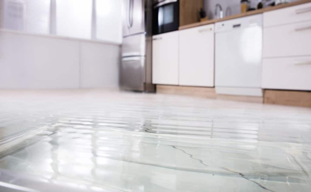 Flooded kitchen
