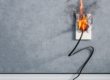electrical outlet on fire