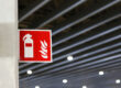 Workplace fire extinguisher sign
