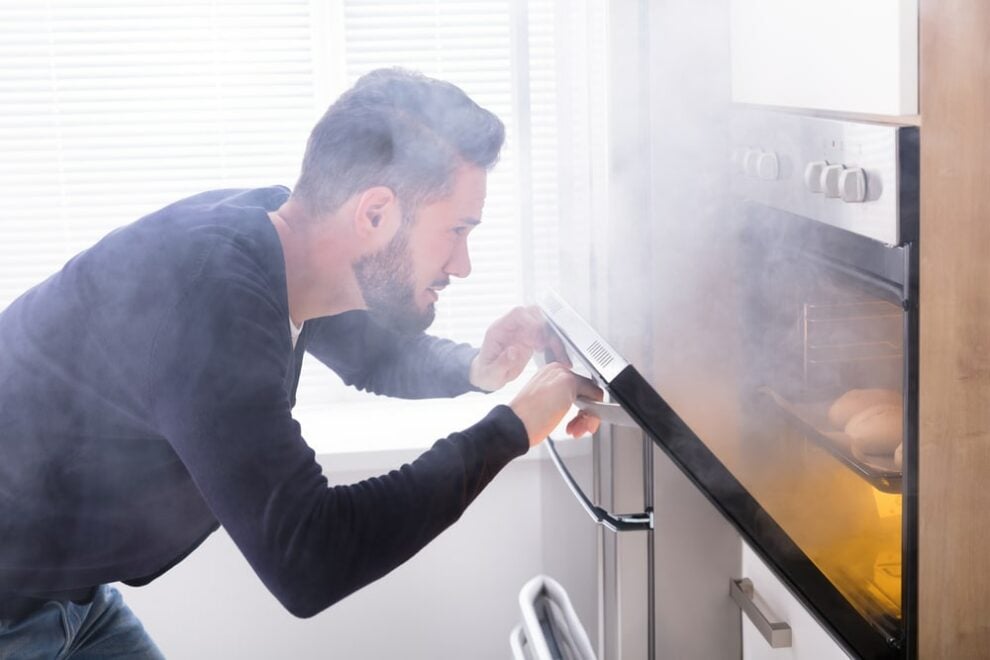 Putting out an oven fire