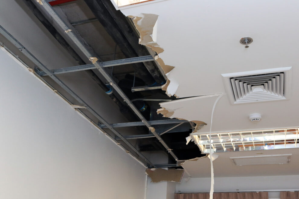 Commercial building water damage