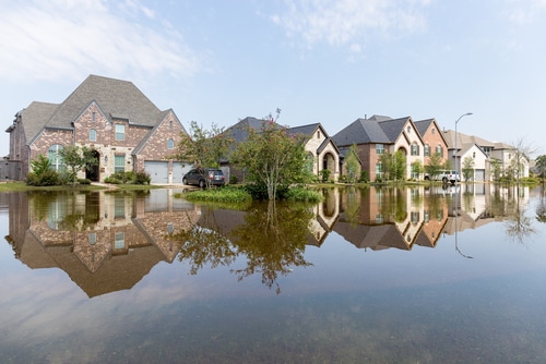 Flooded neighborhood