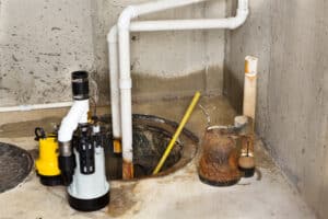 Old Sump Pump causing basement drain backup