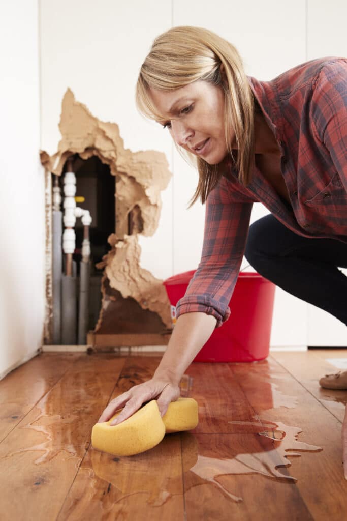 water damage attic